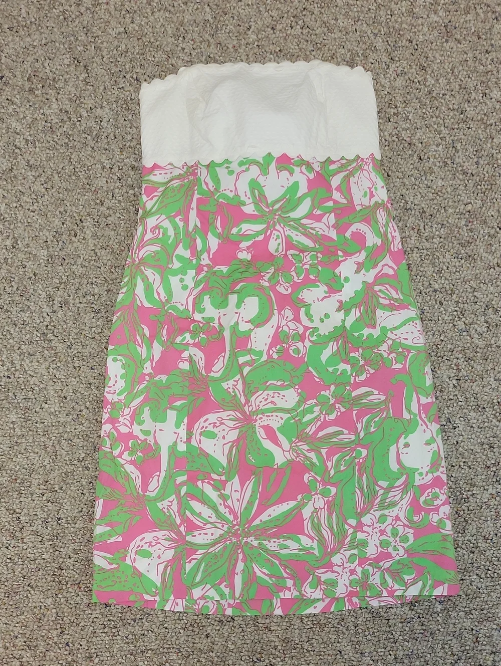 Lilly Pulitzer Franco Strapless Dress. Sz 00. Preppy Coastal Summer Date Night - Picture 2 of 6